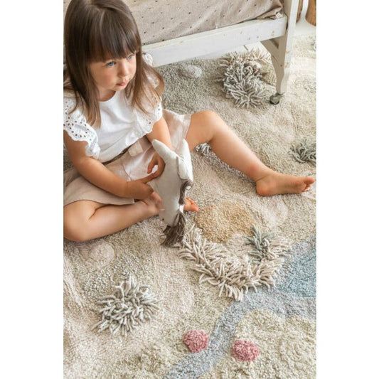 Washable Cotton Play Rug Path of Nature
