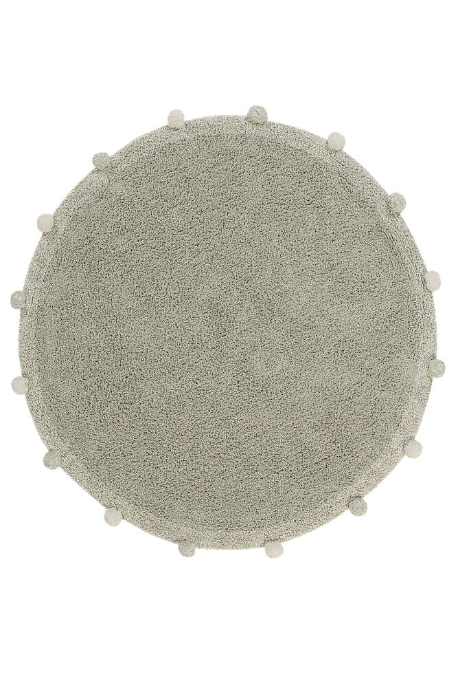 Washable Cotton Rug Bubbly Olive - Natural
