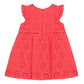 Coral Dress with Broderie Anglaise by Tartine et Chocolat